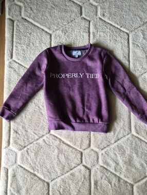 Properly Tied Kids Purple Crewneck Sweatshirt